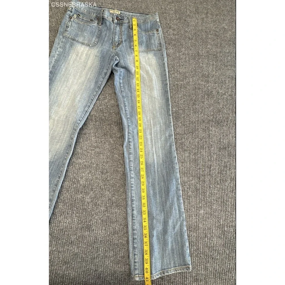 Max Studio Women's Light Wash Flare Jeans Vintage Y2K NWT Patch Pockets Sz 8
